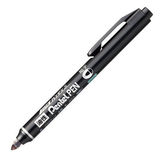 Pentel Oil-Based Pen, Knock-Style Handy S, PentelPEN Fine Point, Round Tip