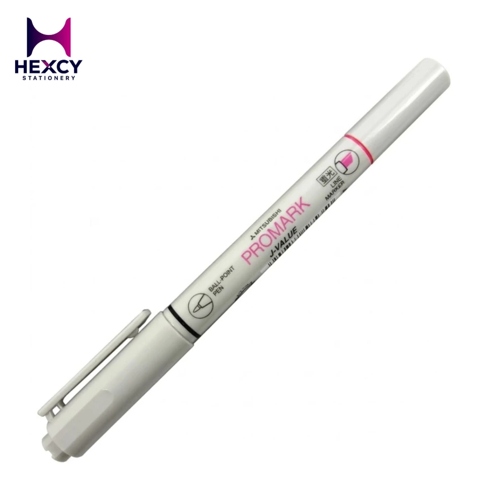 Mitsubishi Pencil Promark Highlighter with Ballpoint Pen (PINK)