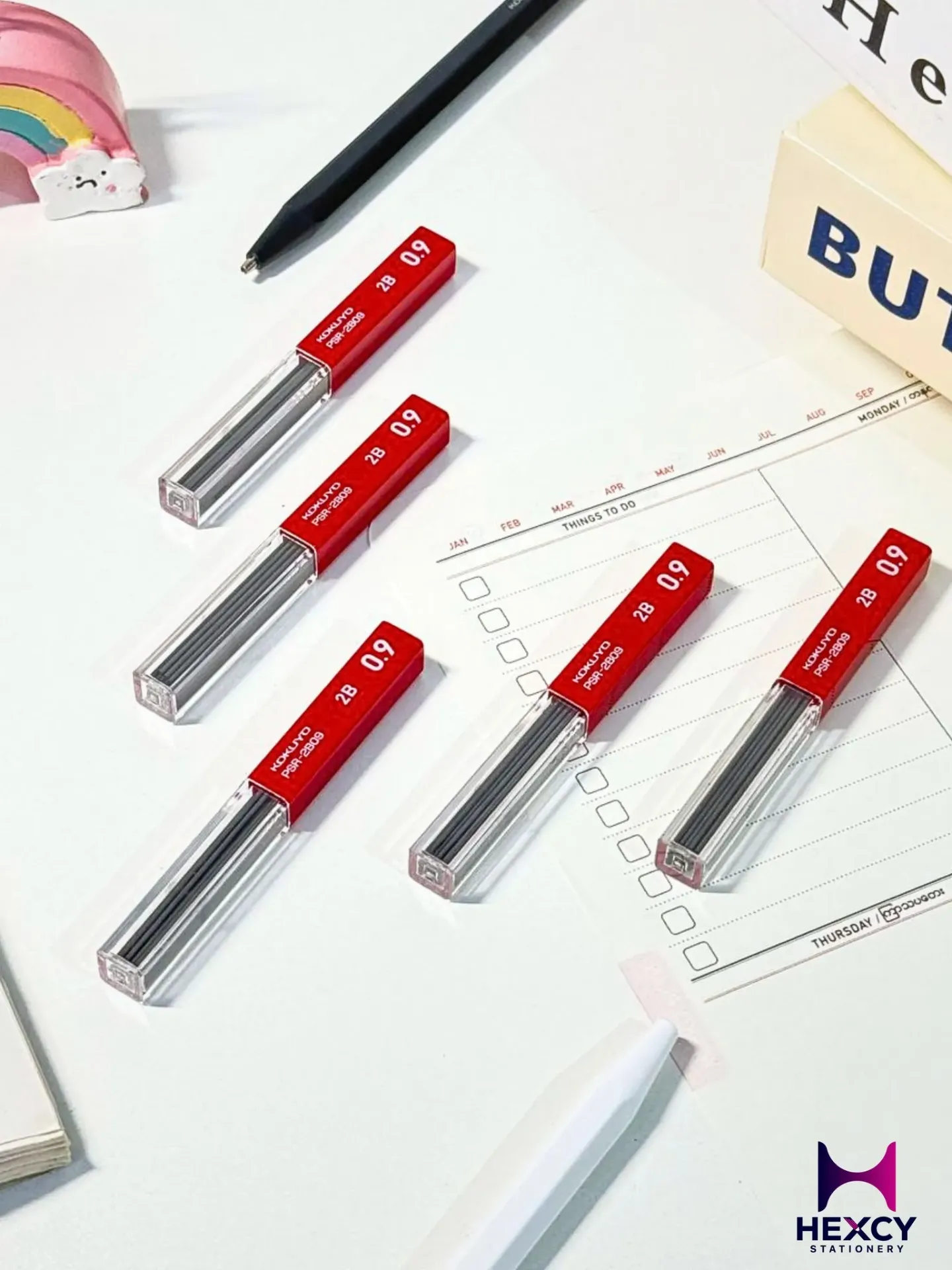 [PSR-2BO9-1P] KOKUYO Mechanical Pencil Lead, Slim Type, 0.9mm, 2B