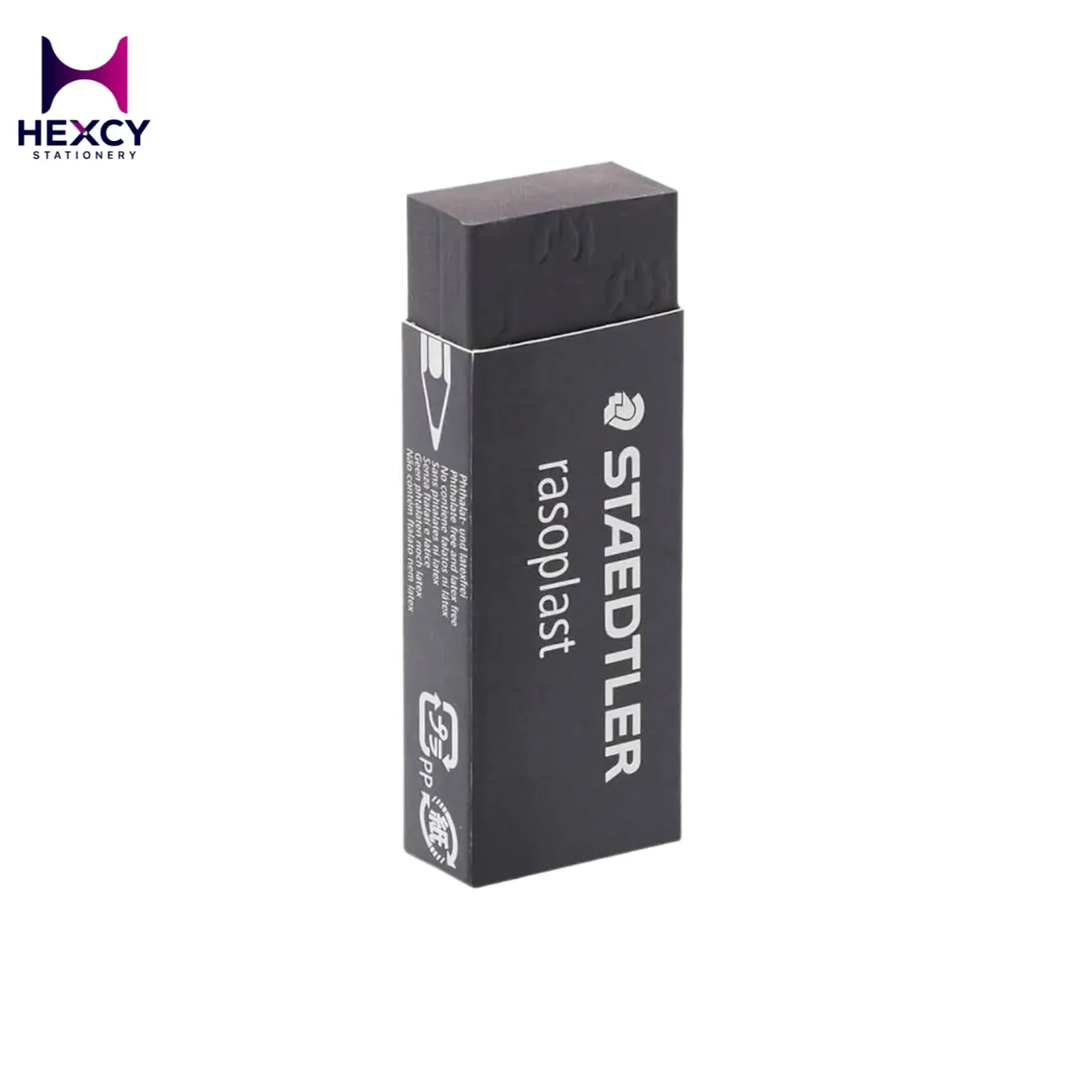 [526-B20-9] Staedtler Lazoplast M-shaped Eraser, Black,