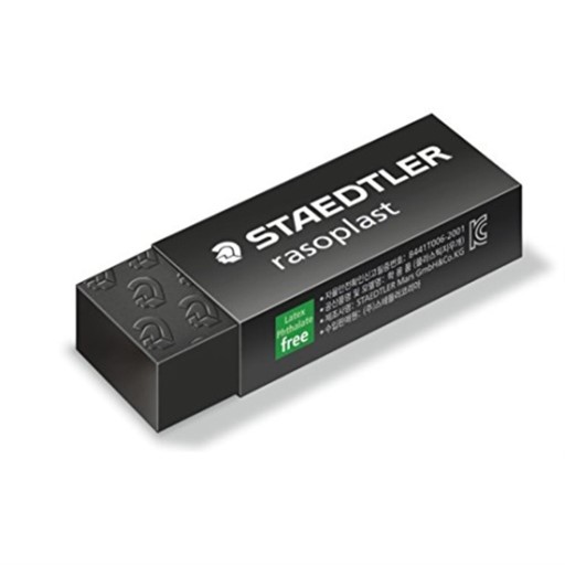 [526-B20-9] Staedtler Lazoplast M-shaped Eraser, Black,