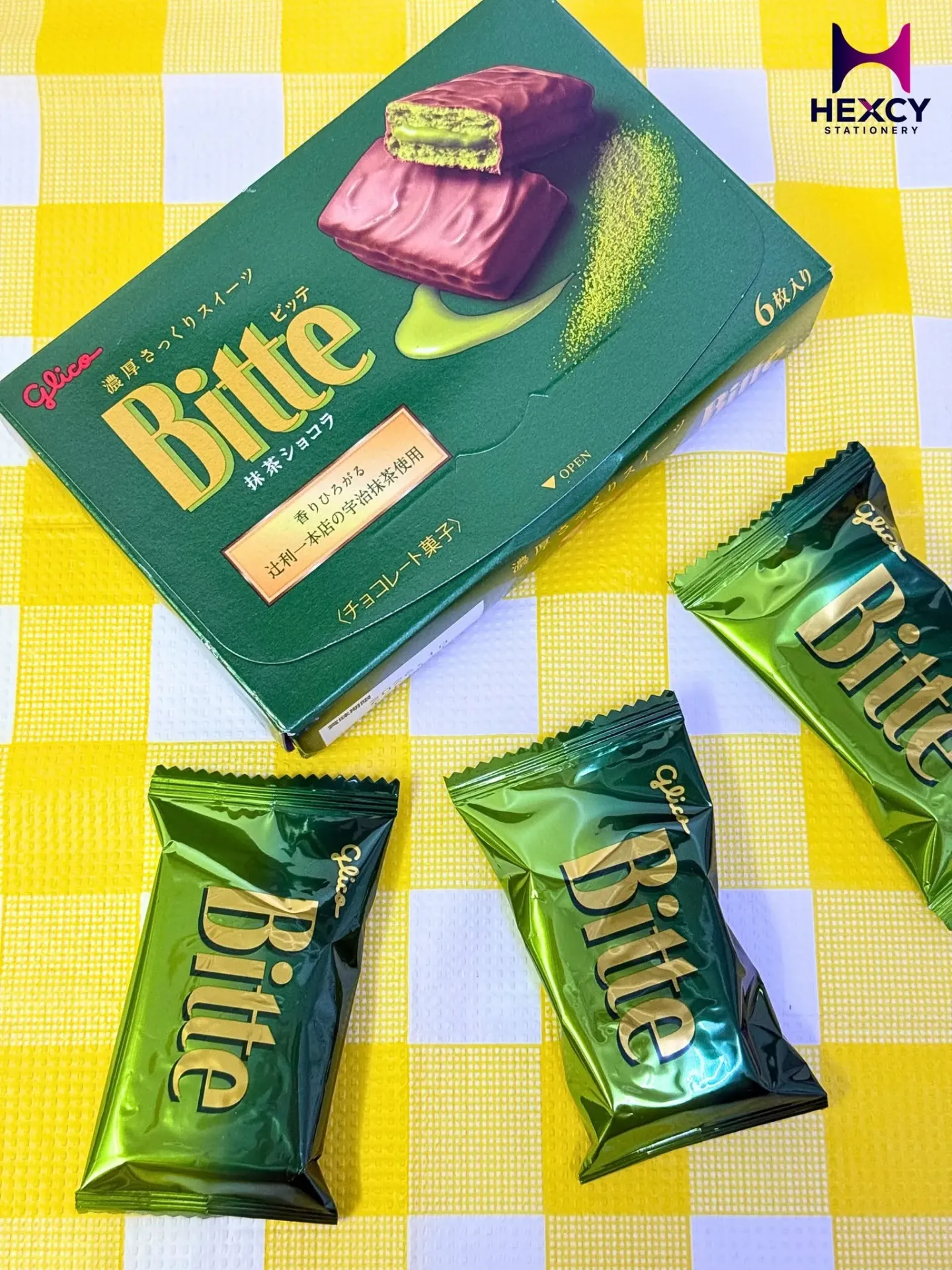 Glico Bitte Matcha Chocolate