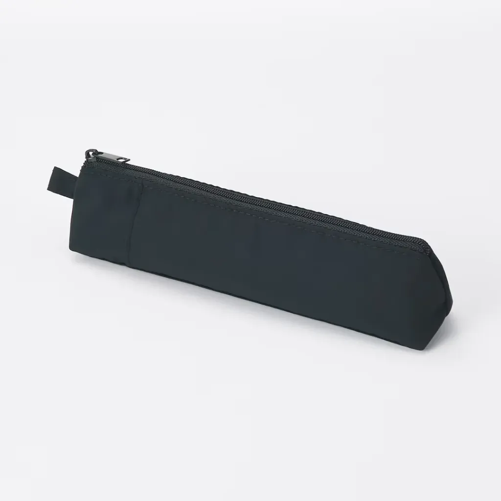 [NDD78A1S] Muji Polyester pen case with exterior pocket