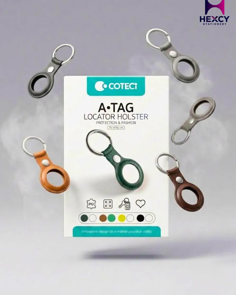 Coteci Air Tag Anti-theft Locator PU case (Brown)