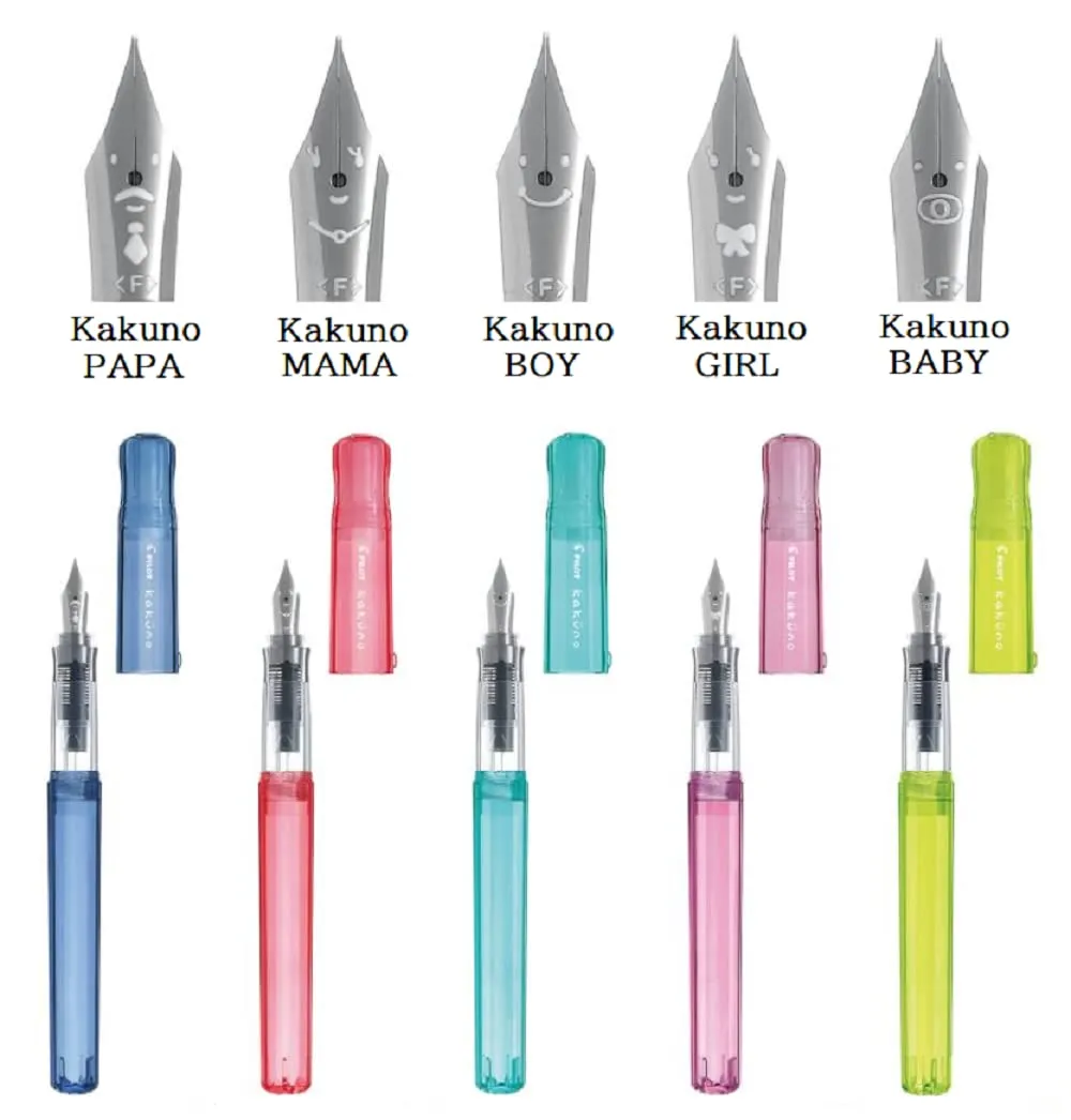 [FKA-1SR-KGP-F] Pilot Kakuno Fountain Pen F,FAMILY SERIES (Girl pink,)