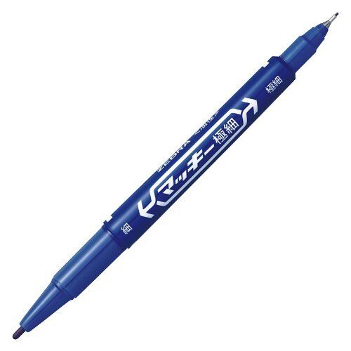 Zebra Macky Fine/Extra Fine Tip Blue 10-Pen Oil-Based Marker Pen MO-120-MC-BL