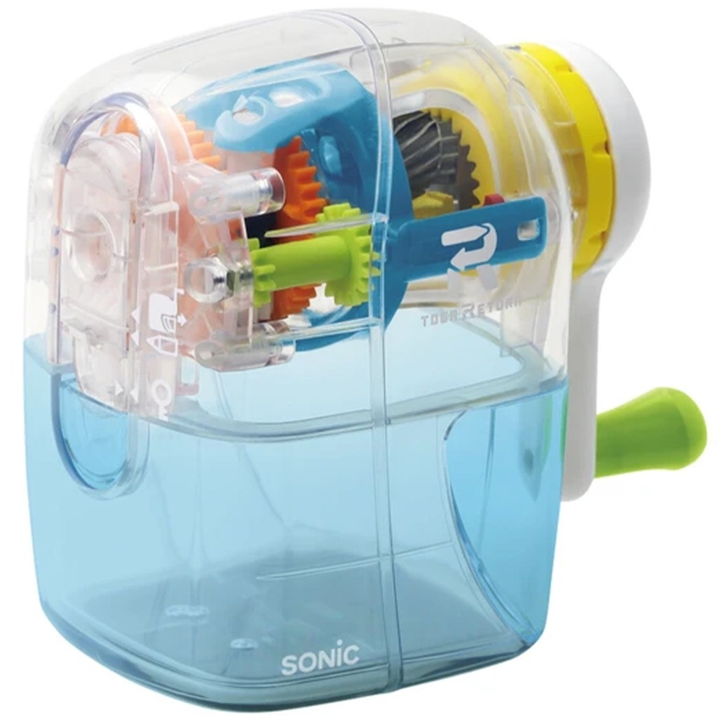 Sonic EK-4297-T Togari Turn, Manual Pencil Sharpener, Clear