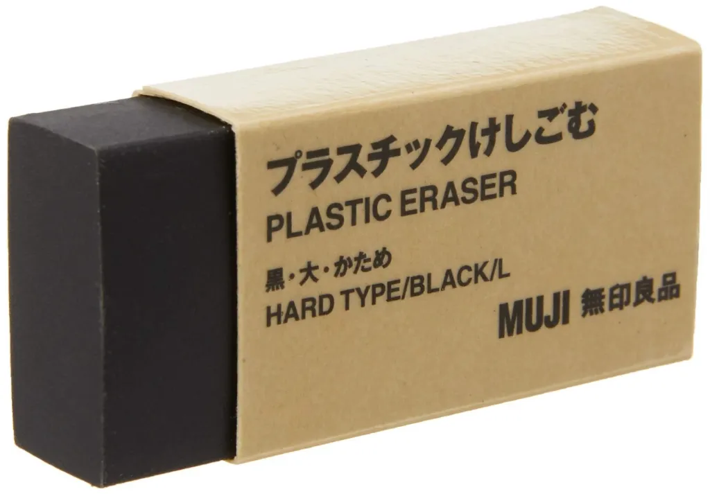 Muji eraser black, Large