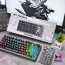 YUNZII B75 PRO MAX Wireless Mechanical Keyboard 75% English Layout with Display and Knob Hot Swappable Gasket Construction Pre-Lubricated Switch 3 Modes Connection (Bluetooth/Type-C/2.4G) RGB