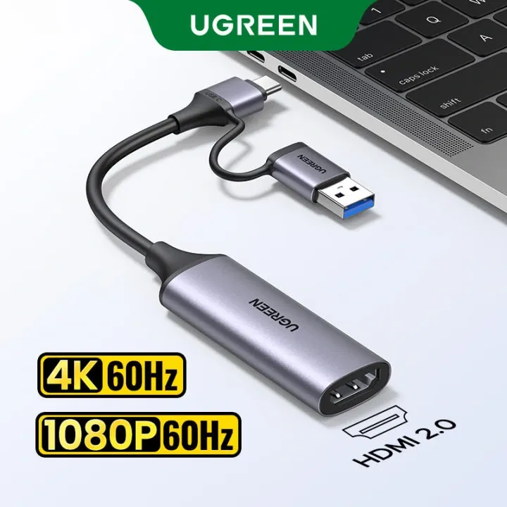 UGREEN 4K HDMI to USB-C / USB-A Video Capture Card (1080P@60FPS)