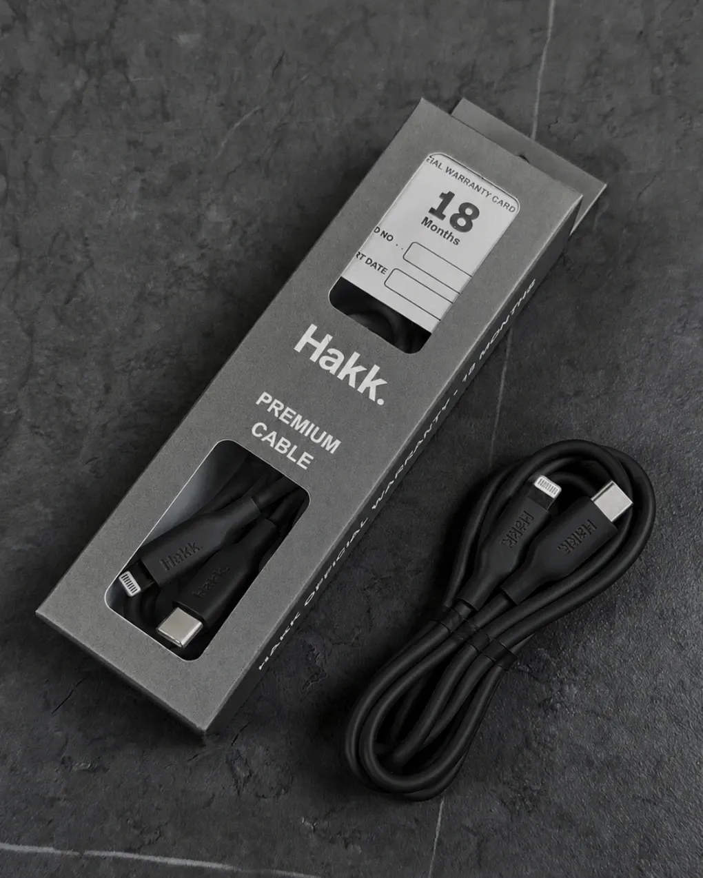 Hakk Braided Cable, Type C to Lightning-PD 27 Watt