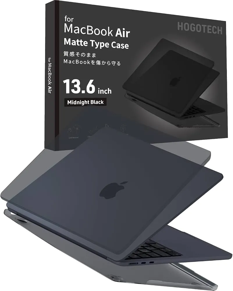 HOGOTECH MacBook Air 13.6 Inch M4 / M3 / M2 Case 2025 2024 2022 Cover Clear Matte Cover A3240 A3113 A2681