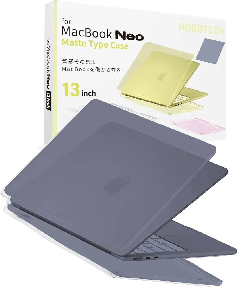 MacBook Cover Clear Matte Hard Case Midnight Space Black HOGOTECH (Neo 13 inch)