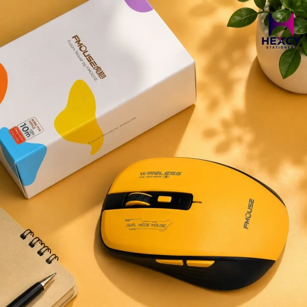 Bluetooth Mouse Battery-Powered Wireless Bluetooth [Technical Approval Obtained] Silent Mouse Wireless 6 Buttons Receiver Included 2400 DPI Silent Optical Energy-Efficient M Size Ergonomic Cool Black