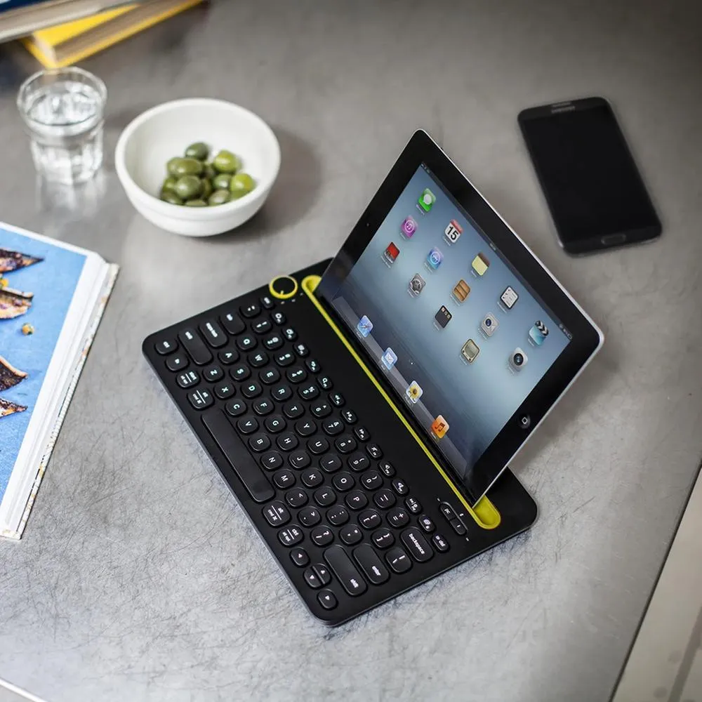 Logicool K480BK Wireless Keyboard, Bluetooth, Black; Compatible with Windows, Mac, iOS, Android, Chrome