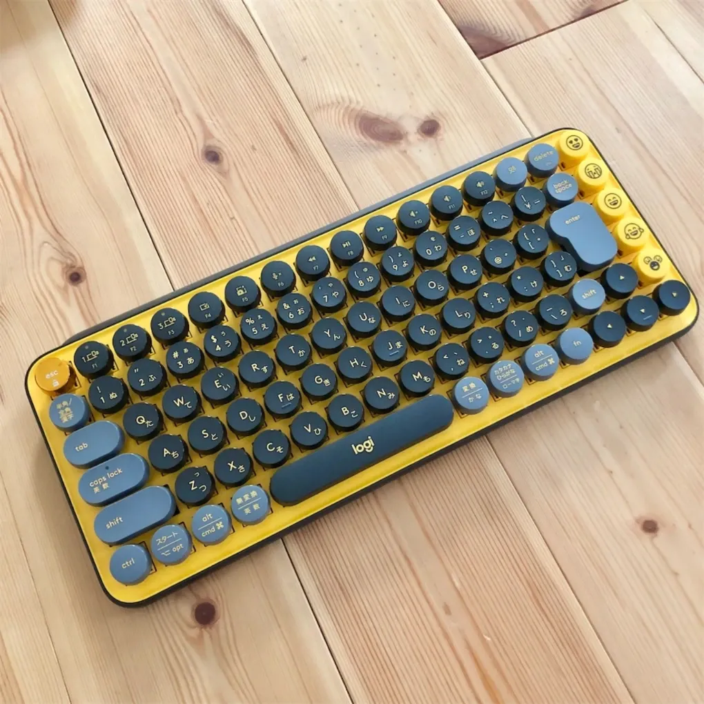 Logicool POP KEYS K730YL Mechanical Wireless Keyboard, Yellow, Japanese Layout, Mechanical Keyboard, Wireless Keyboard, Bluetooth, Logi Bolt, Not Compatible with Unifying, Windows, Mac, Chrome