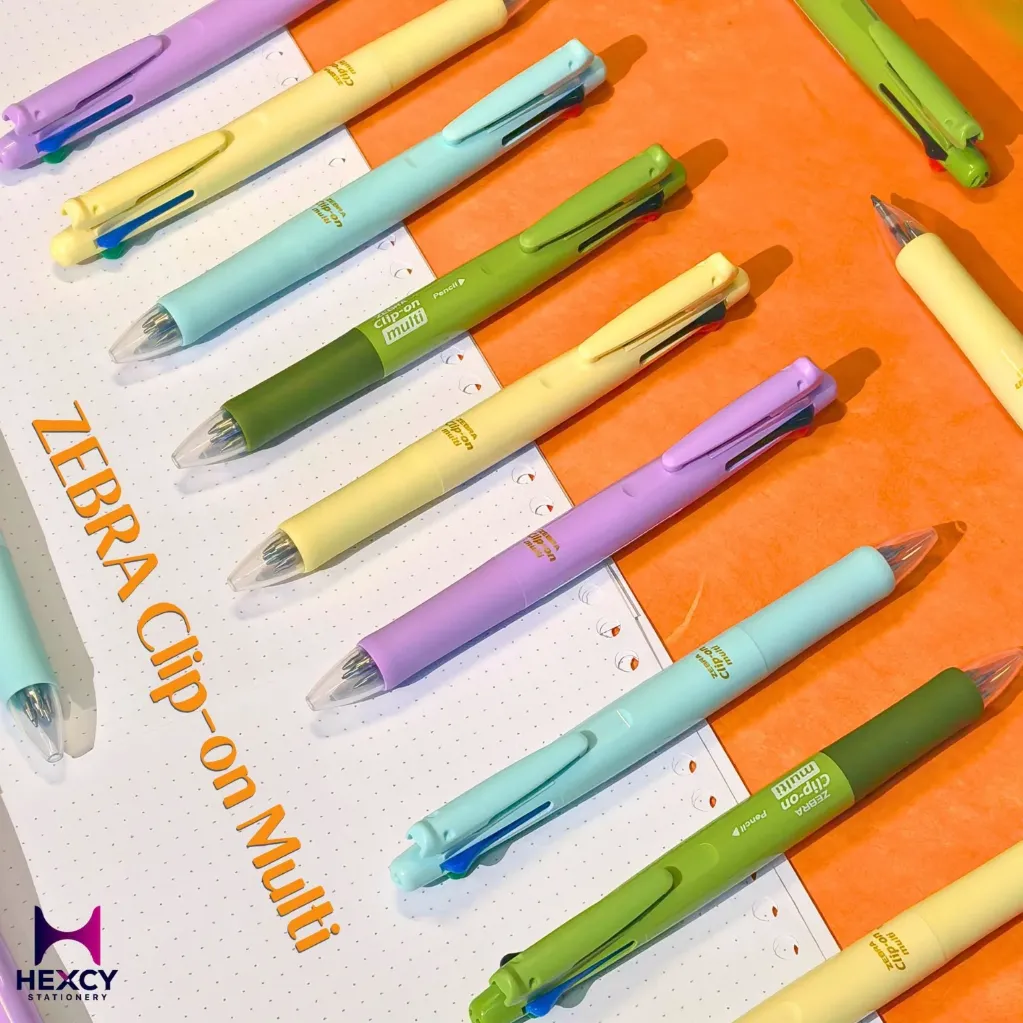 [B4SA1-CP-PPU] Zebra Clip-On Multi 4+S  Multi Function Pen (Pastel Purple)