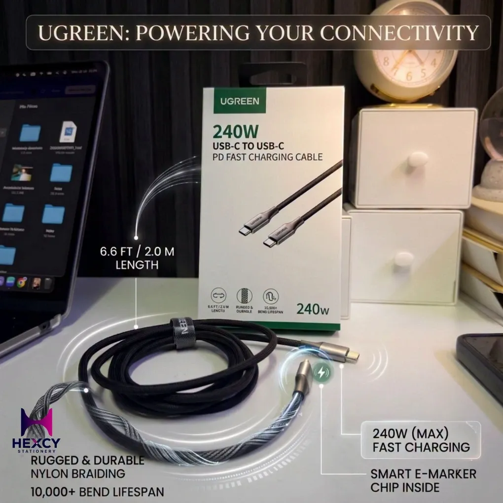[550600081] Ugreen USB-C to USB-C Charging Cable 2m