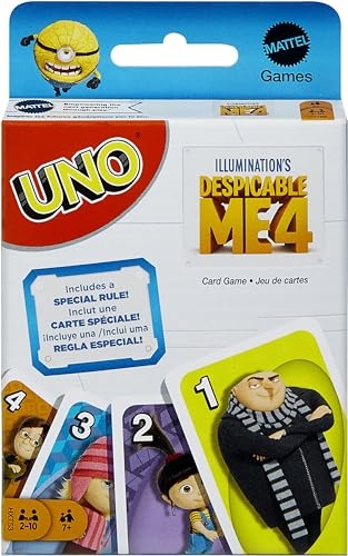 Mattel Game UNO HXT53 Uno Minions Card Game Party Supplies for 2-10 Players, 112 Cards Ages 7 and Up, Yellow