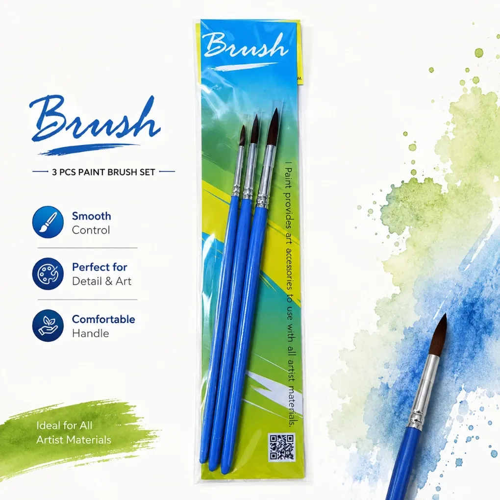 I Paint Round Brush Set 1 (2,6,8) (IP-BR-SET1)