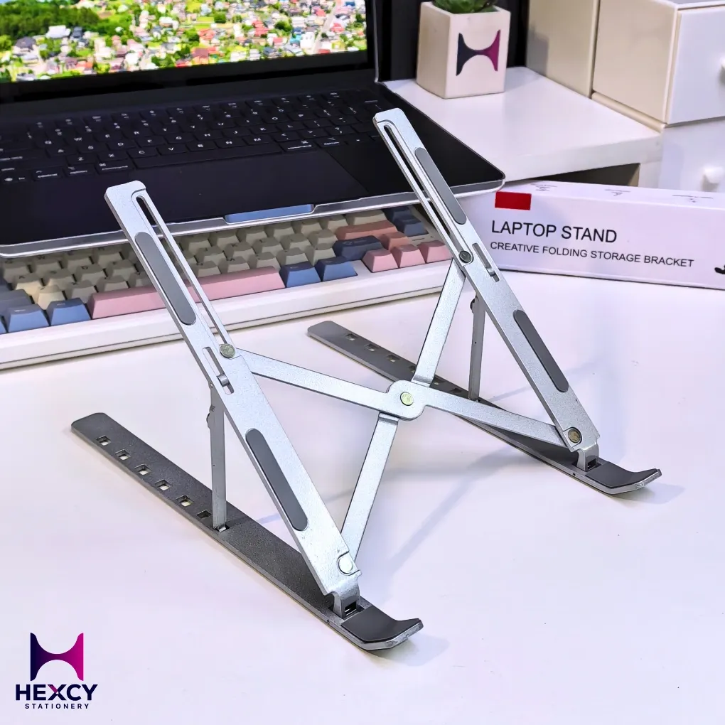 Aluminum Alloy Laptop Tablet Stand, Adjustable Foldable Portable Stand