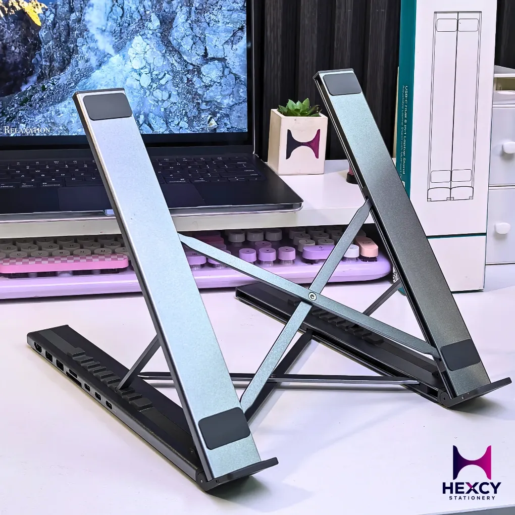 USB C Laptop Docking Station Stand, USB C Dock Tablet Stand, 8 in 1 USB C Hub Featuring 4K HDTV, 2 USB 3.0 Ports, PD 100W, a Universal Dock Station Compatible with Macbook