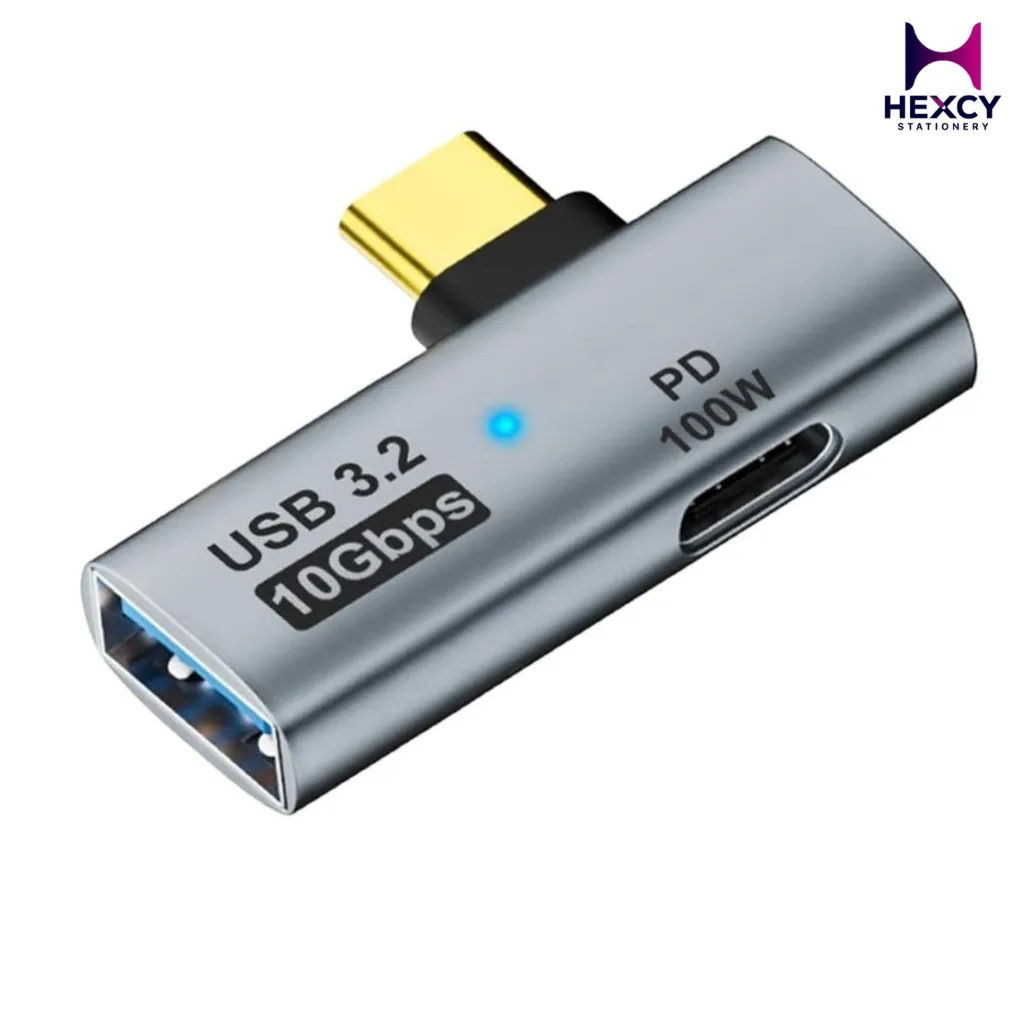 Wowssyo Type-C to USB 3.2 OTG Adapter Cable (PD 100W Charging / 10Gbps - Gray)