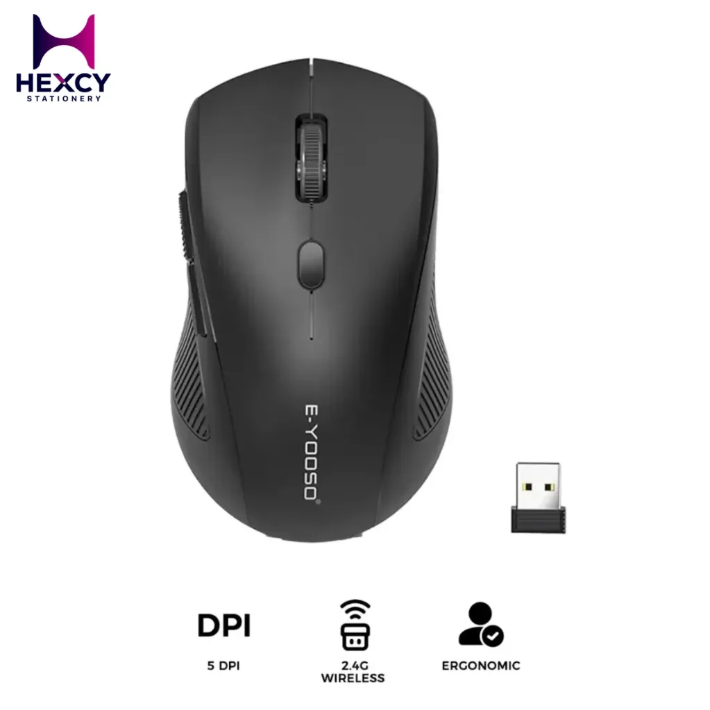 [E-1131-BK] E-Yooso 2.4G Wireless Mouse - USB (E-1131-BK)