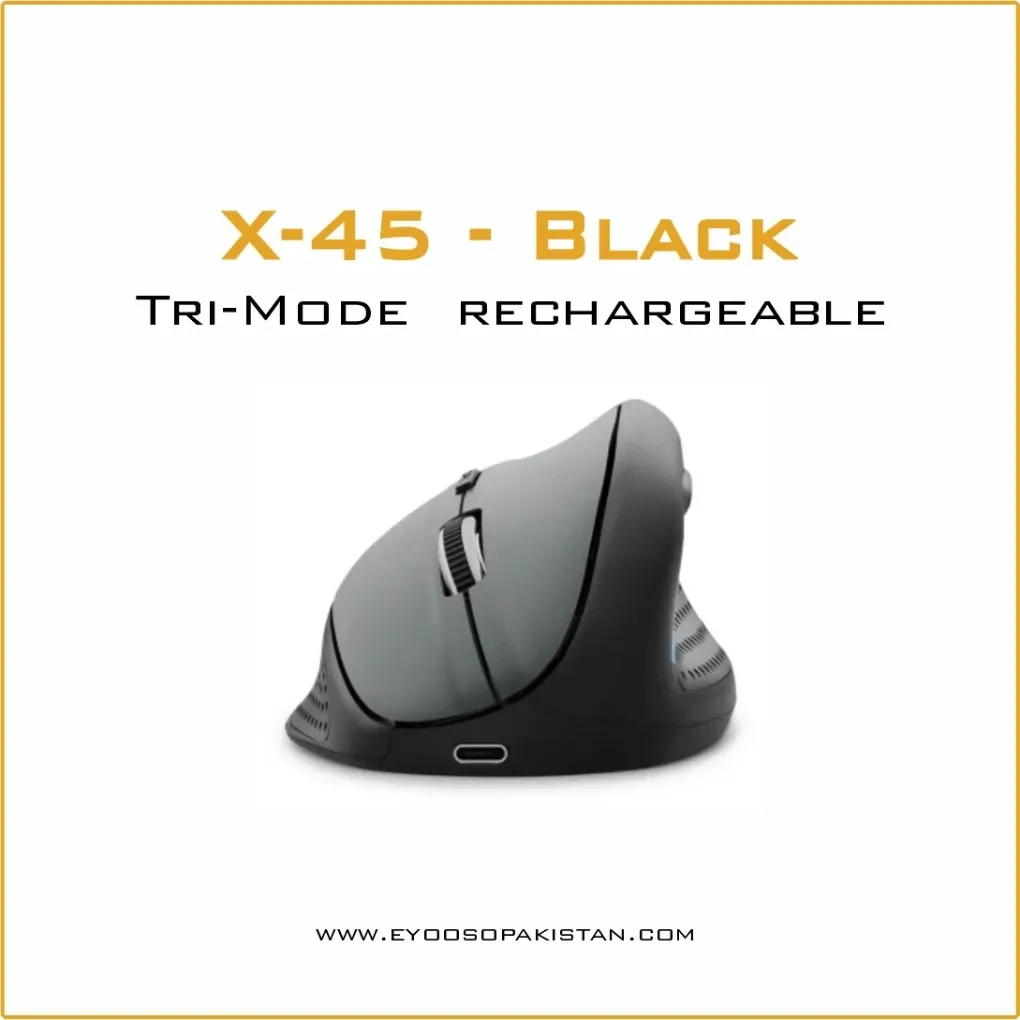 [X-45-BK] E-Yooso 2.4G Wireless Mouse, Square Type, USB Dongle (X-45-BK)