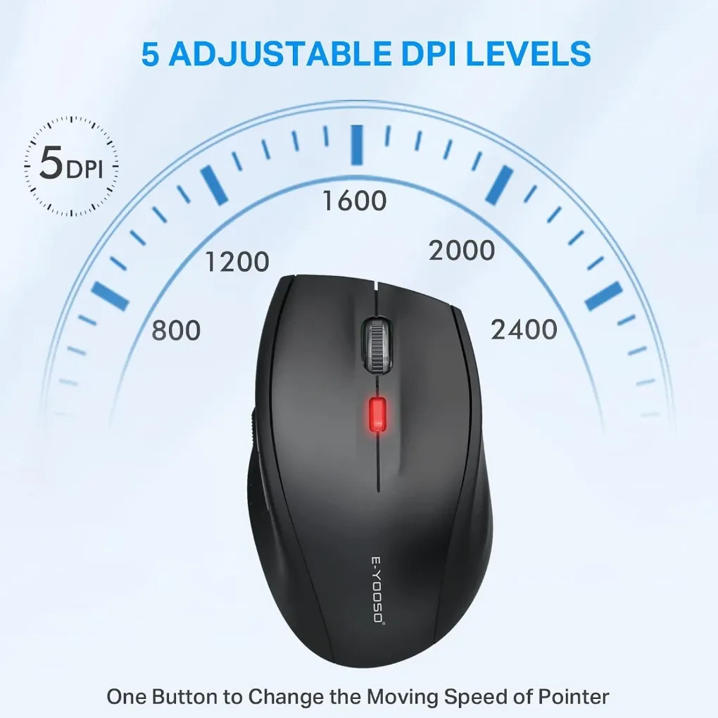[E-1191-BK] E-Yooso BT/2.4G 2 Mode Wireless Mouse (E-1191-BK)