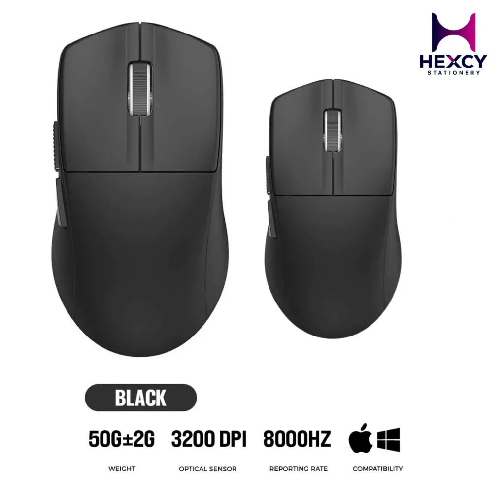 [X-44LIT-BK] E-Yooso Tri Mode Gaming Mouse (Wired/Wireless/BT) Type C (X-44LIT-BK)