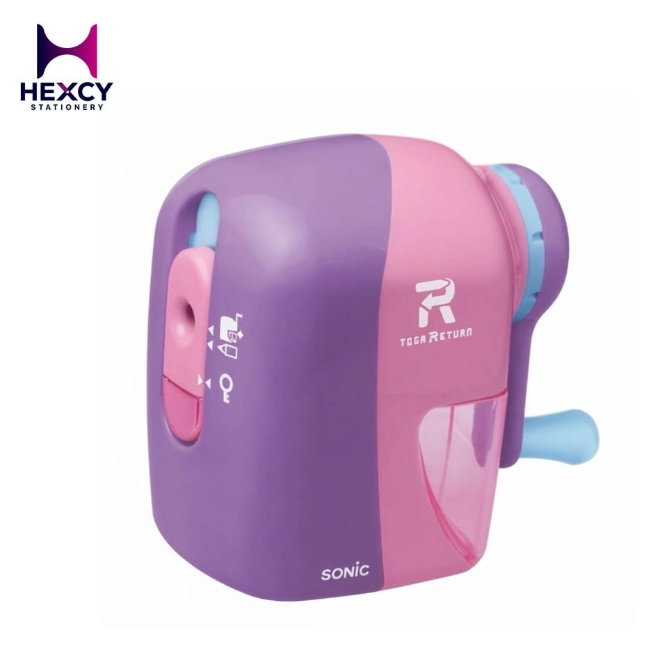 [EK-7022-V] Sonic EK-4297-T Togari Turn, Manual Pencil Sharpener, Clear (Violet)