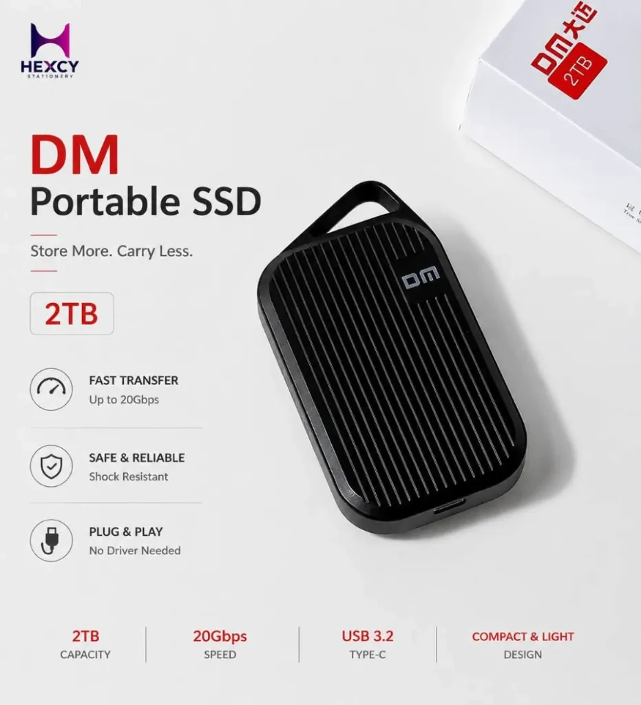 DMFS2000 Portable SSD 2TB (Speed 20GB)