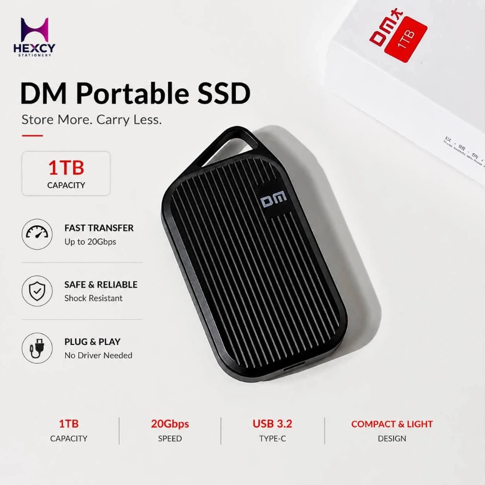 DM FS2000 Portable SSD 1TB (Speed 20GB)
