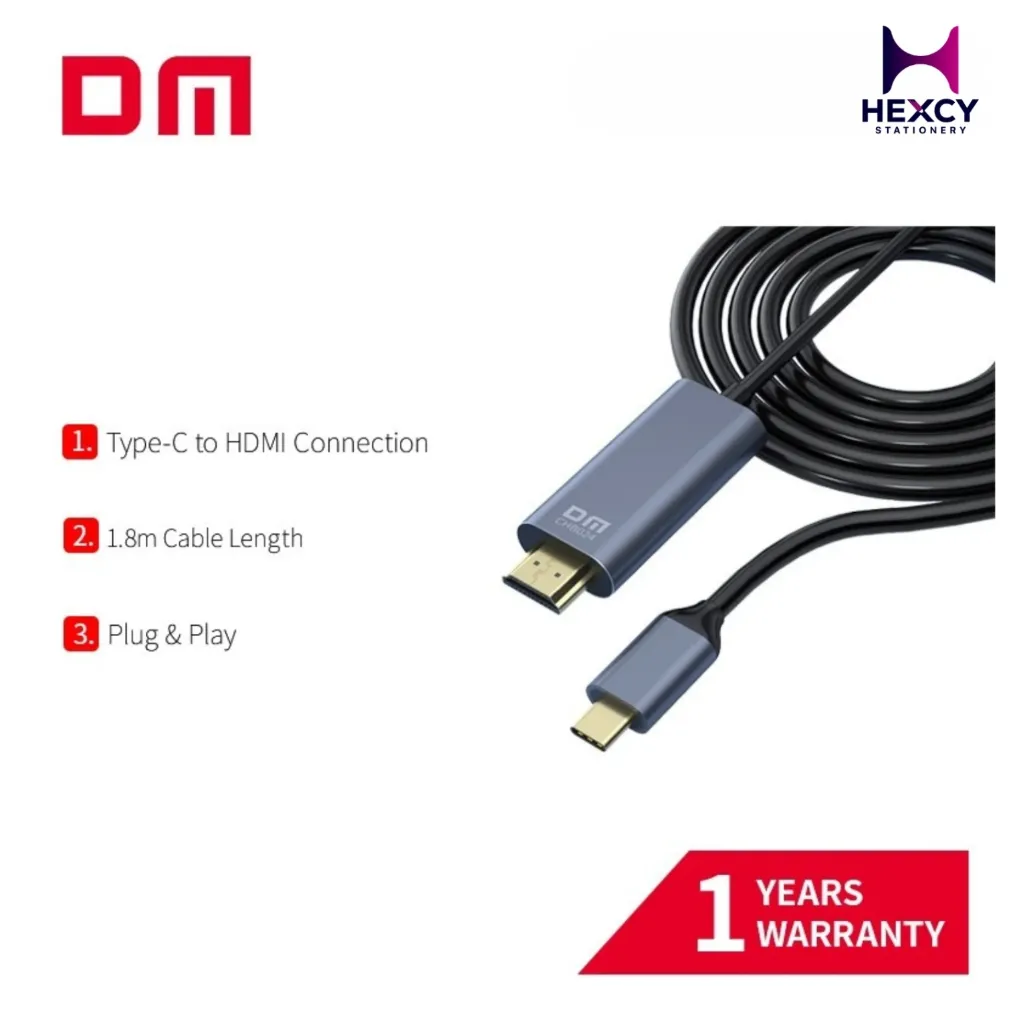 D.M CHB024 Type-C to HDMI-4K Cable