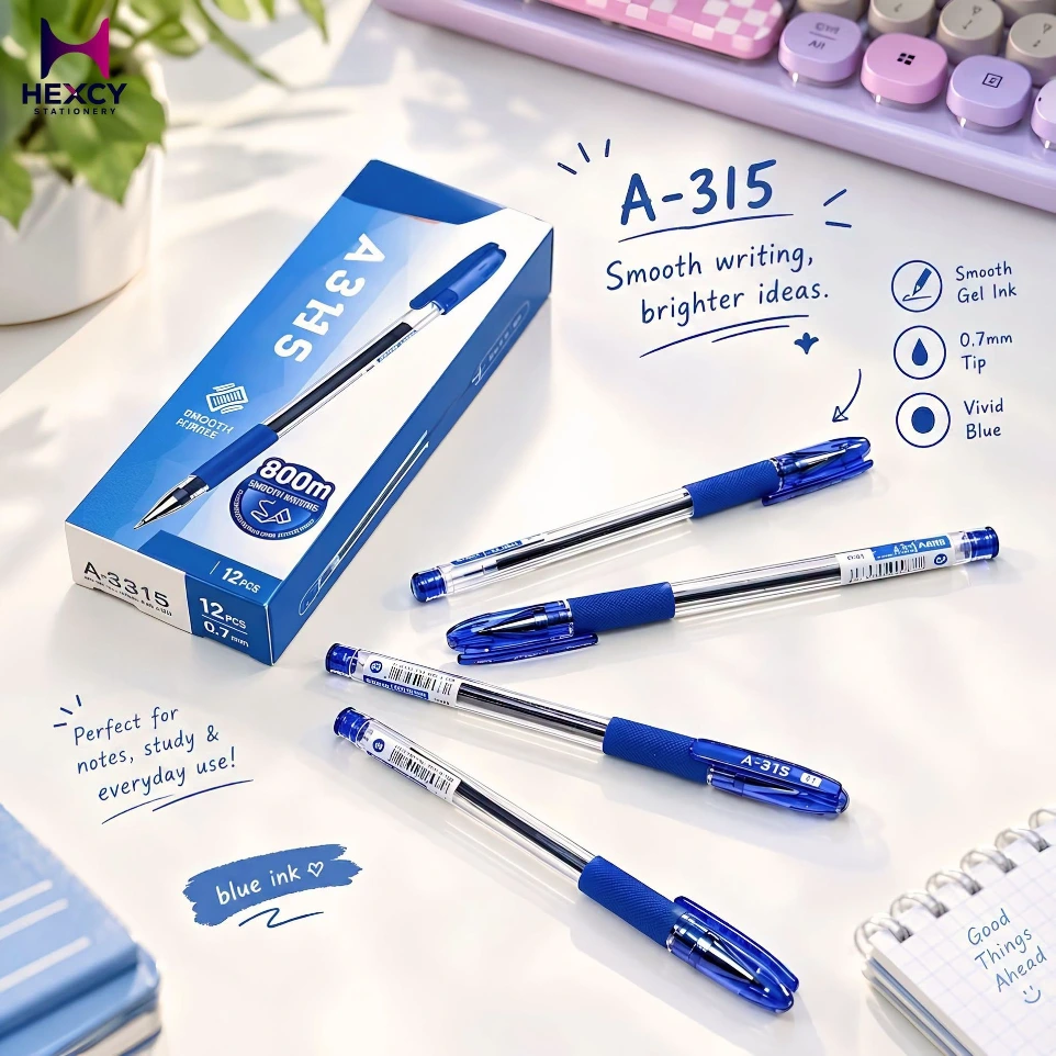 [EQ55-BL] Deli Arris Ballpoint Pen 0.7mm, Blue Ink, EQ55-BL