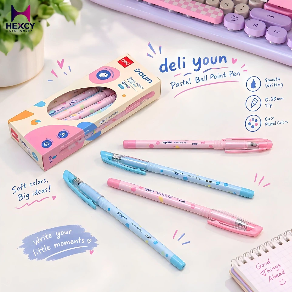[EQ90P] Deli Q90P Ballpoint Pen 0.7mm, Blue Ink