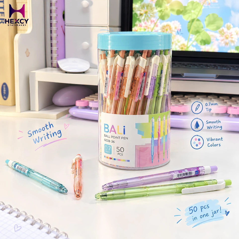 [EQ02836] Deli BALi Ballpoint Pen 0.7mm, Blue Ink,EQ02836