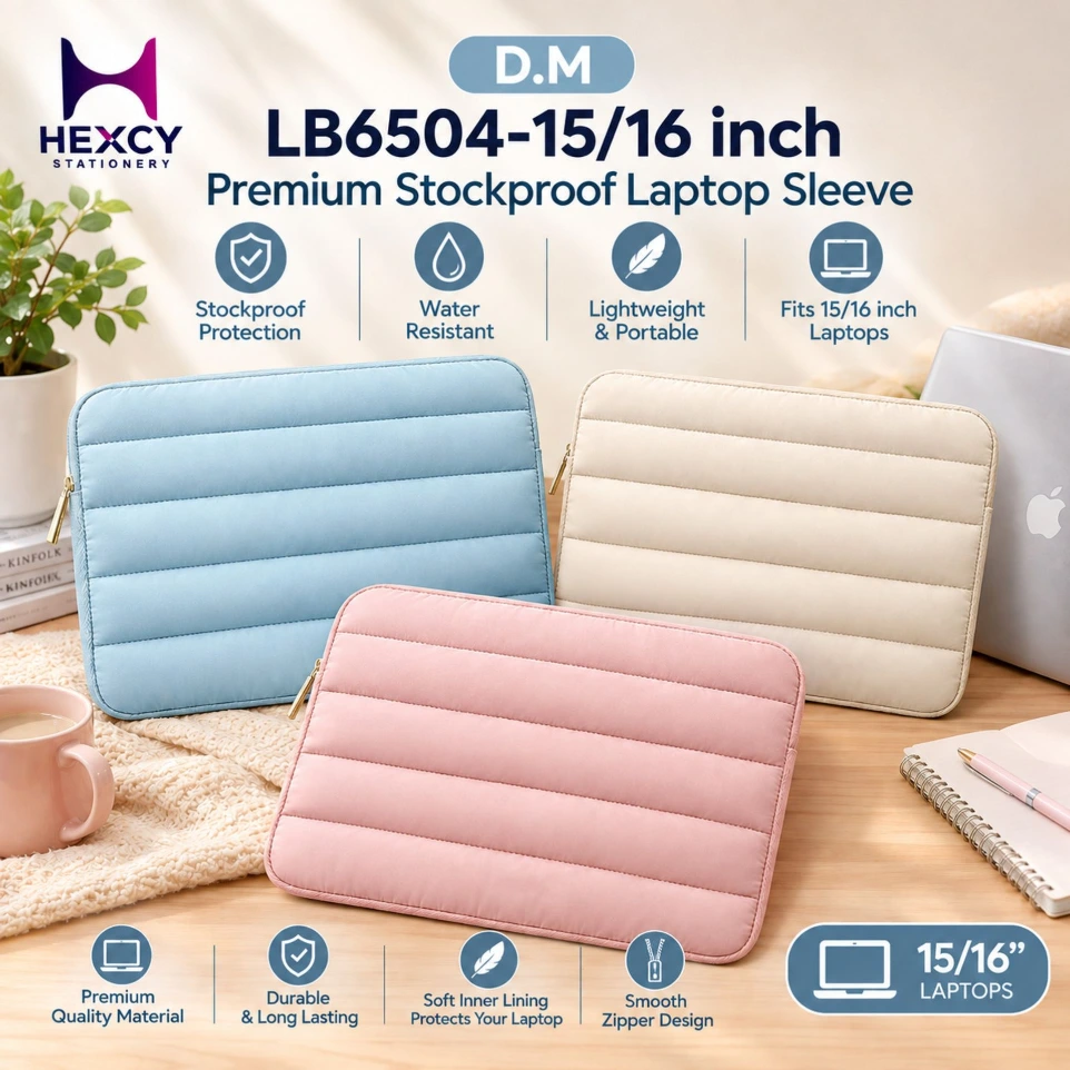 [LB6504-15] D.M LB6504-15/16 inch Premium Stockproof Laptop Sleeve