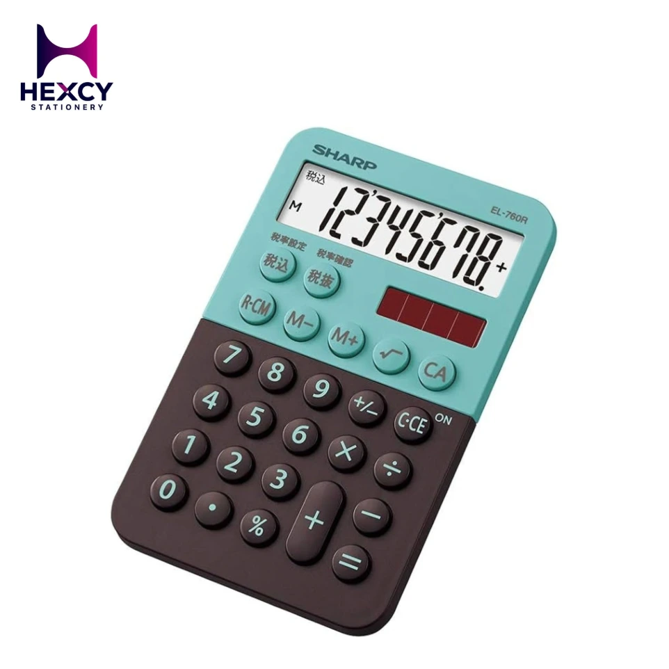 [EL-760R-GX] Sharp Color Design Calculator, 8 Digit Display (Green)