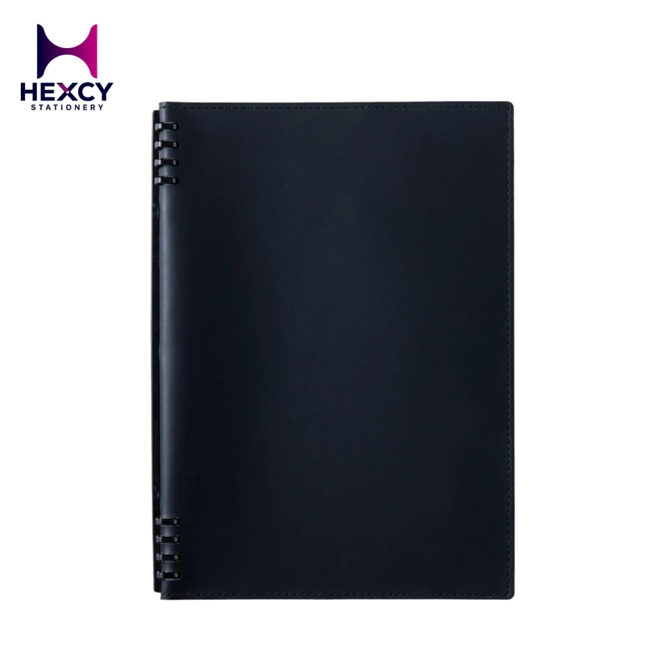 King Jim 9855TELU-BK Ring Notebook, Teflene Leather-Face U, Synthetic Leather, B5