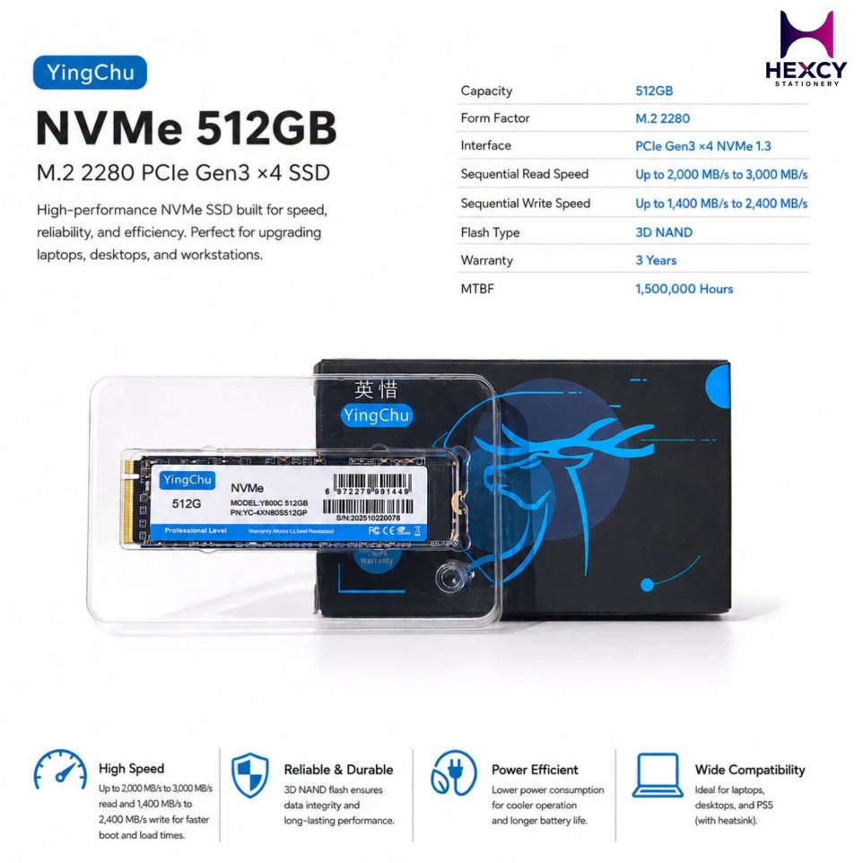 [YZPCIE512] YingChu PCIE SSD 512 GB