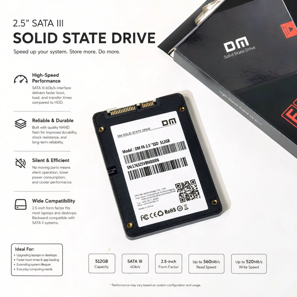D.M F6 SATA 512GB