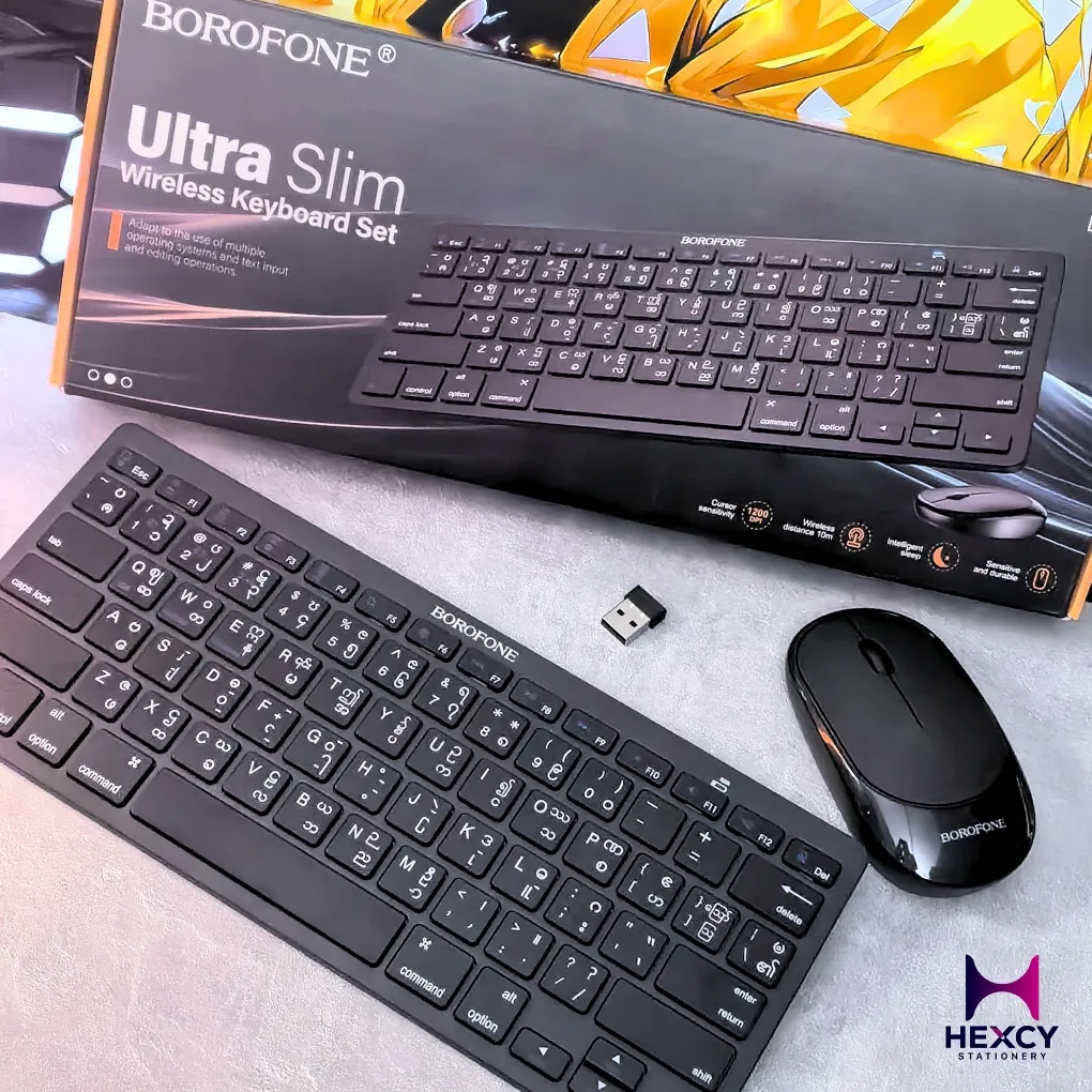 BOROFONE BDI06 Ultra Slim Wireless Keyboard Set