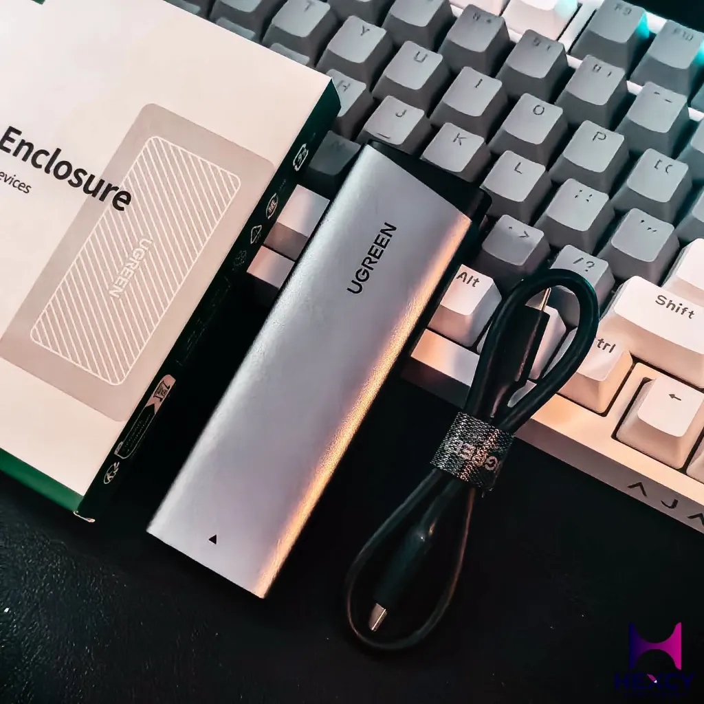 UGREEN M.2 SSD External Enclosure, 10Gbps NVMe/PCIe, USB 3.2 Gen2