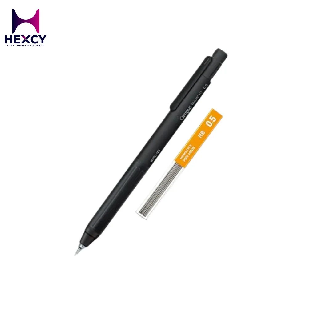 [AMWPS1-05D-SP] Kokuyo Campus Magic Fit Mechanical Pencil 0.5mm Black + Lead HB Set