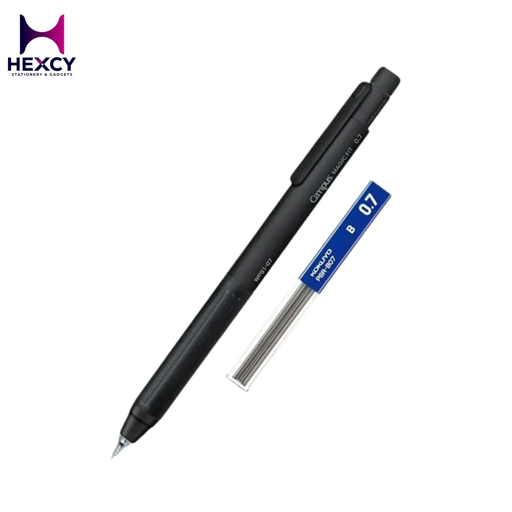 [AMWPS1-07D-SP] Kokuyo Campus Magic Fit Mechanical Pencil 0.7mm Black + Lead B Set