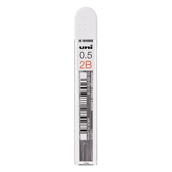 Uni Smudge-Proof Leads-2B-12  Pcs 0.5