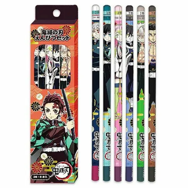 [KY-31 A] Demon Slayer 6 Pcs 2B Pencil