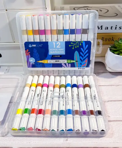 [PY 101 V901] Acrylic marker 12 Pcs 24 Colors